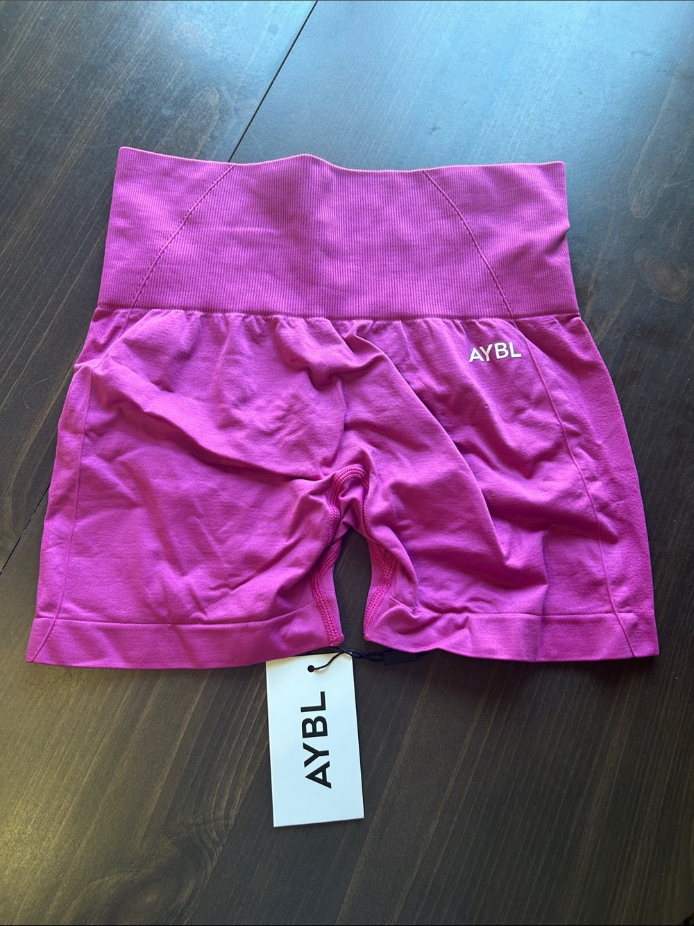 AYBL Seamless High-Waist Athletic Shorts in Magenta size S